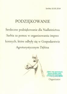 Podziękowania rok 2014