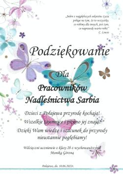 2022_06_10 - Podziękowania 2022 - Szkoła Podstawowa im. Arkadego Fiedlera w Połajewie